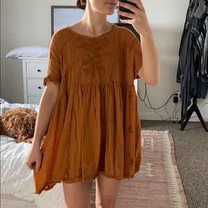 Zara TRF Embroidered Mini Dress with Romper Lining